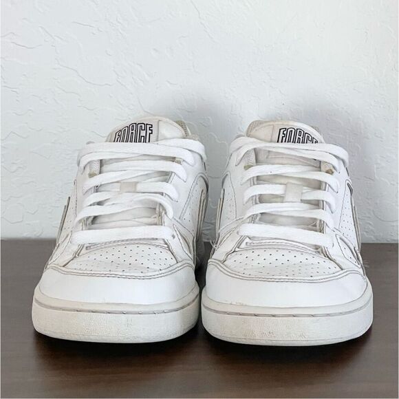 Nike‎ Son Of Force GS Womens 8.5 Triple White Leather Retro Sneakers (size 7Y) - Picture 8 of 10